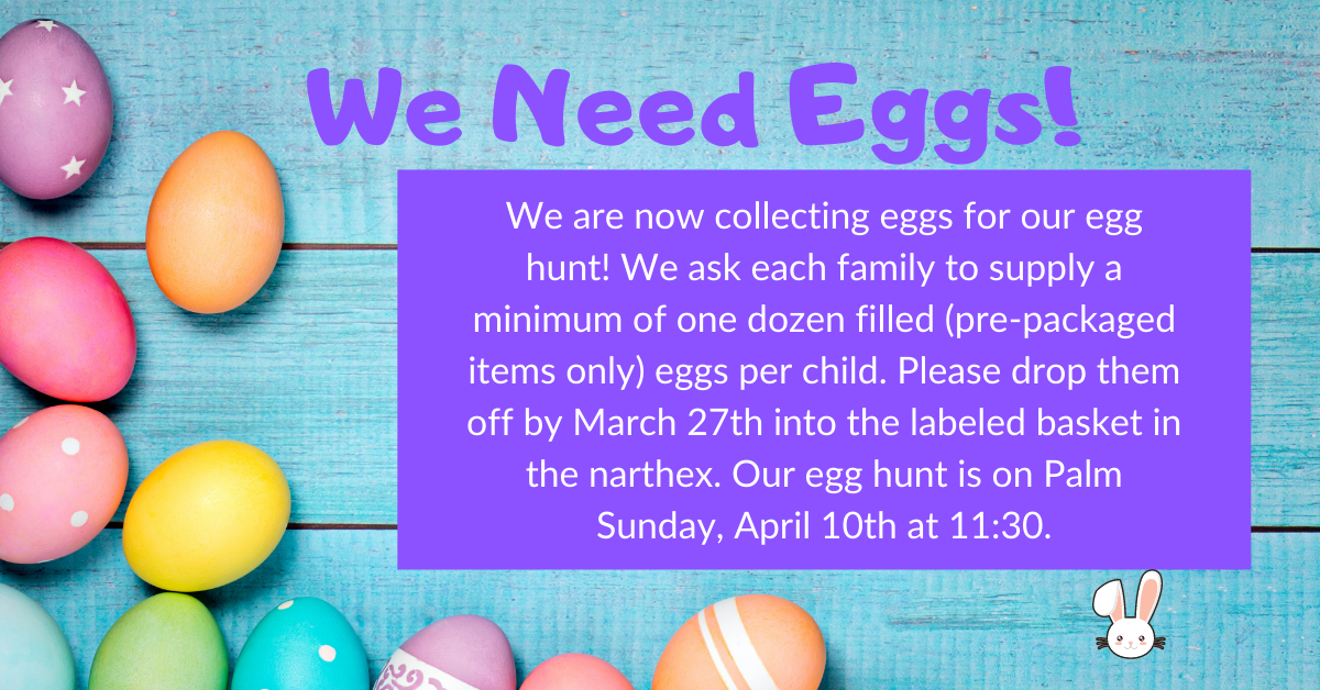 Easter Egg Donations Lakeside Methodist Church